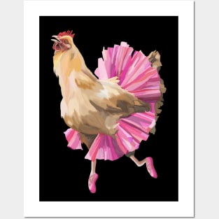 Ballerina Chicken Posters and Art